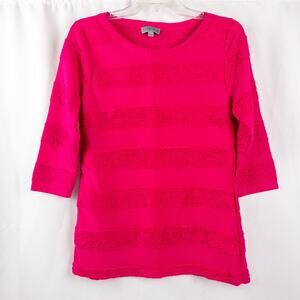 Joseph A Pink Ruffle Maximalist Blouse Top Womens Small